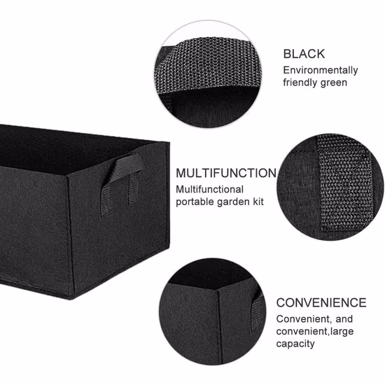 Canteiro elevado de tecido para jardim quadrado para cultivo de flores Saco para plantio de vegetais Vaso para plantação de flores