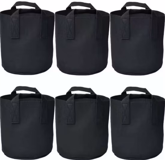 Vasos de cultivo de tecido, sacos de cultivo Vasos de tecido de aeração para serviços pesados, vasos de tecido não tecido engrossado Sacos de cultivo de plantas
